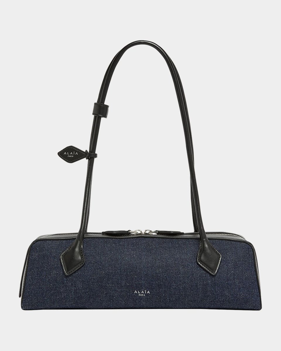 Le Teckel Medium Shoulder Bag in Denim